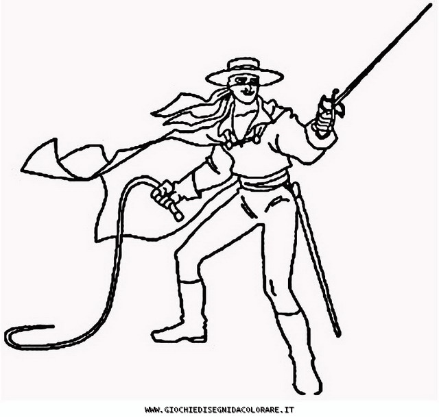 Zorro The Movie Coloring Page Pages Sketch Coloring Page 7073